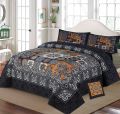 Luxury Bedsheet - 4pc King Size Bedsheet - 3d Crystal Cotton - Bed sheets Double bed King Size with 2 Pillow Covers-. 