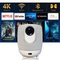 Smart Mini Projector H9 Meterle Android 11 Full HD Projector Native 1080P 4K Support 5G WiFi 6 Bluetooth 5.2 Home theater Movie Projector Electric Focu Auto Keystone For PC/Lap/PS5/iphone/android can connect with the all phone. 