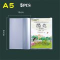 5 Sheets A4 A5 B5 Textbook Notebook Covers Book Cover Waterproof Planners Book Case Students Wrapping Films Protector Stationery. 