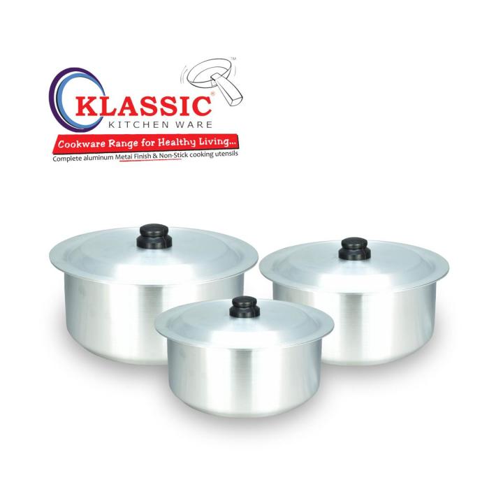 KLASSIC Salvano Set 6 Pieces (34.36.40)Cm (Pateela Set) Aluminum Alloy Metal