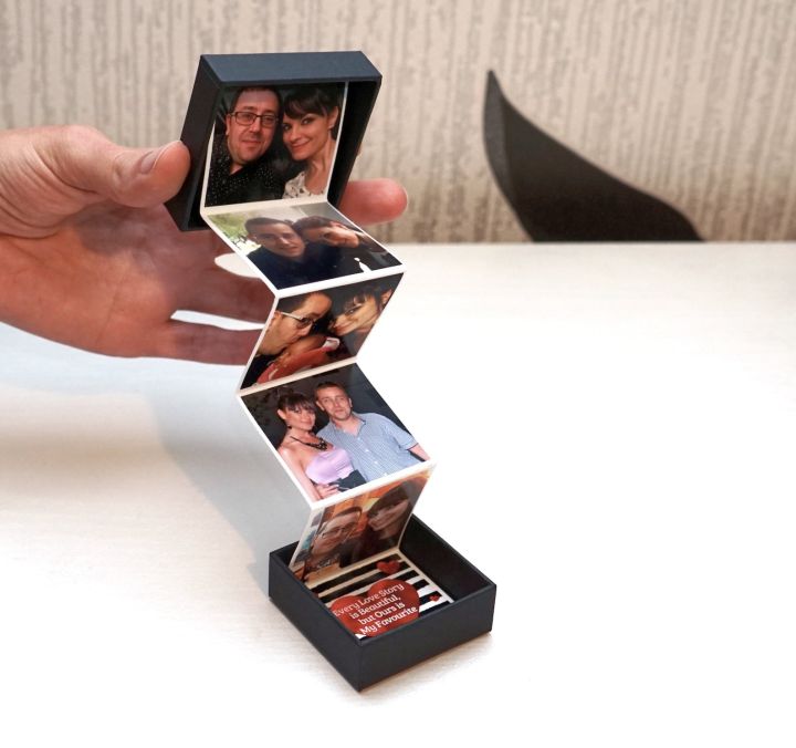 Personalised Pop Up Magic Photo Album Box Best Gift For Birthdays, Anniversaries, Besties, and Friends Forever, Fathers Day, Mothers day, Husband Wife    | Digital High-Resolution Quality , Polaroids,