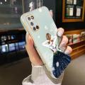 chenyyka For OPPO A52 Case Plating Side Edge Square New Design Clear Princess Girl Phone Cases Pattern Silicone Casing Full Back Cover Camera Protect Shockproof Softcase. 