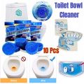 10 pcs/set Blue Tablet Toilet Bowl Cleaner Automatic Tank Bowl Bathroom System Toilet Cleaner. 