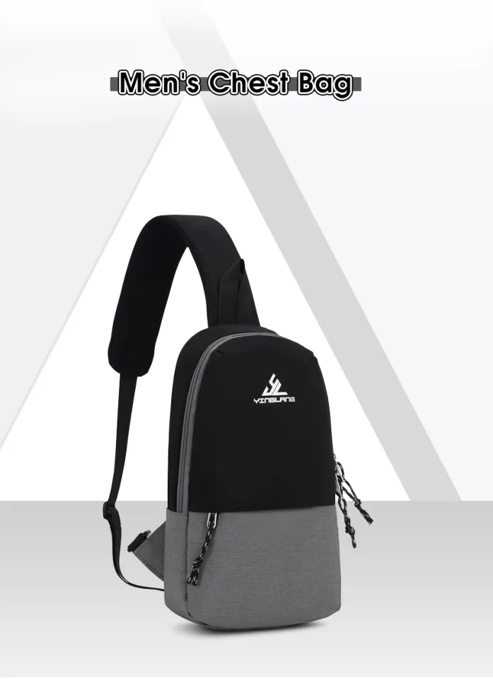 LouisWill Men's Chest Bag Colored Waterproof Bag Sports Crossbody