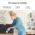 Google Chromecast - Streaming Device with HDMI Cable and Voice Search Remote - Stream Shows, Music, Photos, Sports from Phone to TV - Includes Cleaning Cloth, Pouch - HD Version - Snow. 