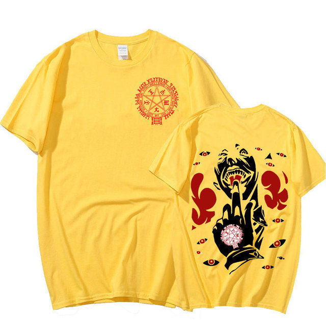 Hellsing Manga Abraham Van Helsing Anime Creative Double Side Print T Shirt For Men Alucard ضروری بنیادی ٹی شرٹ ہپ ہاپ ٹاپ