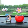 Car Decoration Solar Power Dancing Flower for Car, Dashboard Solar Dancing Flower. 