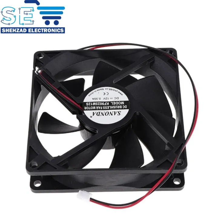 12V%20DC%203.5%20Inch%202%20Pin%20Dual%20Ball%20Bearing%20Brushless%20Quiet%20Cooling%20Fan%20-%20Image%202