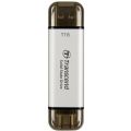 Transcend ESD310S 1TB Portable SSD Dual USB 10GBps Type-A / Type-C Silver TS1TESD310S. 