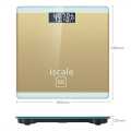 Iscale Digital LCD Electronic Tempered Glass bathroom weighing Scale. 