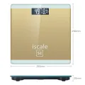 Iscale Digital LCD Electronic Tempered Glass bathroom weighing Scale. 