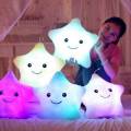 Creative Twinkle Glowing Stars Shape Plush Throw Pillow, LED Night Light Cushions Soft Stuffed Toys Gifts Glowing Colorful Star Shape Cushion for Kids 7 Color Changeable.. 