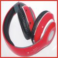 WIRELESS STEREO HEADPHONE WITH BUILT IN BLUETOOTH, FM RADIO, MP3 PLAYER, SD CARD PORT, MEMORY CARD PORT, AUX MODE AND MIC FOR CALLS. 