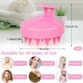 Soft Silicone Shampoo Brush, 1 Pcs Scalp Massager, Head Scalp Massage Brush for Massager Clean Hair Reduce Dandruff Promote Hair Growth Hair Scrub Brush (Black, Pink). 