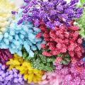 8-Bunches -Mini Flower Stamen Pistil Styrofoam dust head-Wedding Box Decoration Scrapbooking DIY Artificial Cards Cakes Flowers Accessories. 