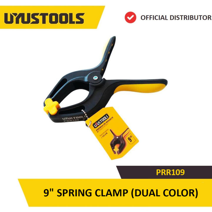 Premium Nylon Fiberglass Spring Clamp with PE Jaw Non Slip Handle 14kg Clamp Force Heavy Duty Clamping Tool For Woodworking, Photography, DIY Projects - UYUSTOOLS PRR109