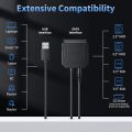 POSUGEAR SATA USB 3.0 Adapter, 5 Gbps Super Speed USB to SATA Cable for External 2.5 Inches/3.5 Inch HDD/SSD SATA I/II/III Hard Drive Adapter, Support UASP, External Power Supply 12V 2A Power Adapter, Compatible with PC, MacBook, PS5, Xbox, PS4. 