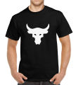 WWE The Rock Bull Head Logo T Shirt Men's Shirt Black Imported Quality. 