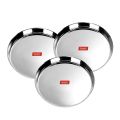 3 Pieces Deep Plate Stainless Steel Size 7 inches. 