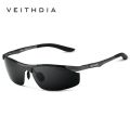 Original VEITHDIA Polarized Sunglasses With Accessories - Black. 