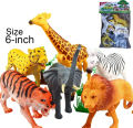Wild Animal Jungle Zoo Toy Set - Large Size 15cm / 6 Inch. 