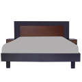 Ozmane Dark Tune Set (bed with sides, dresser, mirror and 2 door wardrobe). 