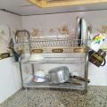 3 layer G shape Best Quality Dish Rack Stainless Steel Plate Stand Kitchen Rack Stand Cutlery holder Organizer Kitchen Accessories. 