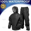 100% Waterproof Rain Suit ( With Trouser ) Rain Wear Rain Suit Rain Coat Cover Rain Protector For Outdoor Activities For CMP. 