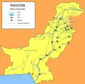 Major Rivers and Lakes of Pakistan Map Panaflex Poster Educational Chart School Office Decoration. 