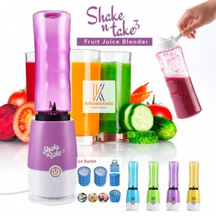 Shake n take 3 (Juicer + Blender + Mixer) Portable Multi-function And Ice Cube Maker Genie -