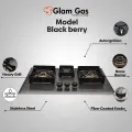 Glam Gas Black Berry Hob | 3 Burner | Gas Stove | Kitchen Gas Stove | Choolah. 