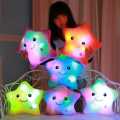 Creative Toy Luminous Relax Body Pillow Soft Stuffed Plush Glowing Colorful Star Shape Cushion Led Light Night Light Toys Gift For Kids Children Girls 7 Colour Changeable bedding bed gift girl present kids toys Cushion ( Without Battery ). 