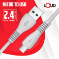 Data Cable | Micro usb cable | Charging Cable for android | Usb To Micro USB Cable 2.4A | Super Fast Charging Cable | Loud C250 Micro Cable. 