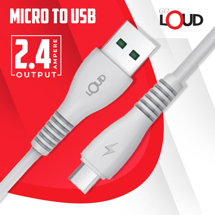 Data Cable | Micro usb cable | Charging Cable for android | Usb To Micro USB Cable 2.4A | Super Fast Charging Cable | Loud C250 Micro Cable