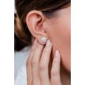 Sterling Silver (chandi) Stud Earrings for Baby Girls, Girls and Women Crystal Sterling Silver Stud Earring with zircon. 