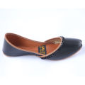 Black Desi Khussa for Women - Traditional Handcrafted, Comfortable, Versatile Ethnic Footwear. 