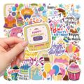 Happy Birthday Stickers Aesthetic Cartoon Notebook Car Laptop Notebooks Kids Toys Phone Cases Planner Skateboard Kids' Luggage. 