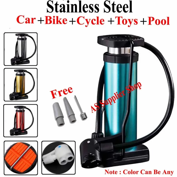 Steel Fast Portable Manual Foot Pump Hand Pump Compressor Car Bike Cycle Foot Air Pump Car Bike Cycle Foot Air Compressor Car Bike Cycle Tyre Foot Air Inflator Car Bike Cycle Tire