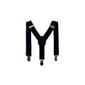Adjustable Suspenders for Kids with Bow Twin Pack Black Elastic Gallace Suspender and Silk Bow Tie For Boys, Girls, Kids, Children.. 