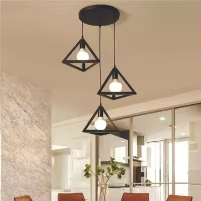 3-in-1 / 2-in-1 Triangle Shape Hanging Lamp with Base