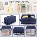Capacity Pencil Case Pencil Pouch Pen Bag For School Stationery And Travel Black. 