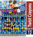 2501-12 Rolling crayon Twist Crayon - Pack of 12pcs different colours. 