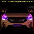 2Pcs RGB Flowing DRL LED Strip Turn Signal Lamp APP Remote RGB relaxFlexible LED Daytime Running Lights For Car Headlight Waterproof. 