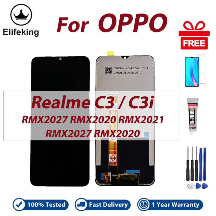 LCD For OPPO Realme C3 C3i Display Touch Screen Digitizer Assembly Replacement Parts RMX2027 RMX2020 RMX2027 RMX2020