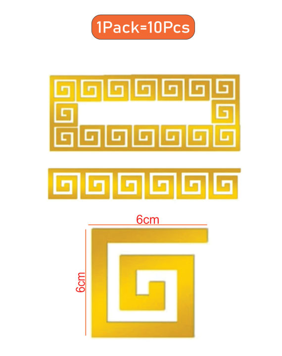 10pc/Pack%20self%20adhesive%203D%20Acrylic%20Wall%20Mirror%20%20Sticker%20for%20home%20Office%20Edge%20Strip%20Corner%20Line%20Building%20Border%20-%20Image%202