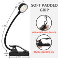 LENCENT 9 LED Book Light, 12 Modes Eye Protection Clip On Reading Light, Flexible Book Lamp with USB Rechargeable for Bookworm, Kid, Night Reading [Amber&White&Warm&Mixed]. 