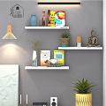 Wall Mounted Floating Shelves Set of 3, Wall Mounted Shelf for Bathroom, Bedroom, Living Room White by Home Décor Decorative. 
