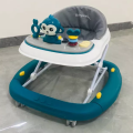 Babyhug 2 In 1 Multifunctional Baby Walker Cum Rocker With 3 Level Height Adjustment & Musical Play Tray - Blue. 