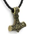 Dropshipping Thor Hammer Mjolnir Vikings Necklaces Men Amulet Scandinavian Male Pendant With Steel Chain Norse Jewelry. 