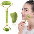 Original Jade Roller and Gua Sha Set - Jade Face Roller - Face Roller: 100% Real Natural Jade - Face Massager, Anti-AgingTool, Facial Roller for Face, Eyes, Neck - Authentic, Durable, Noiseless Design. 